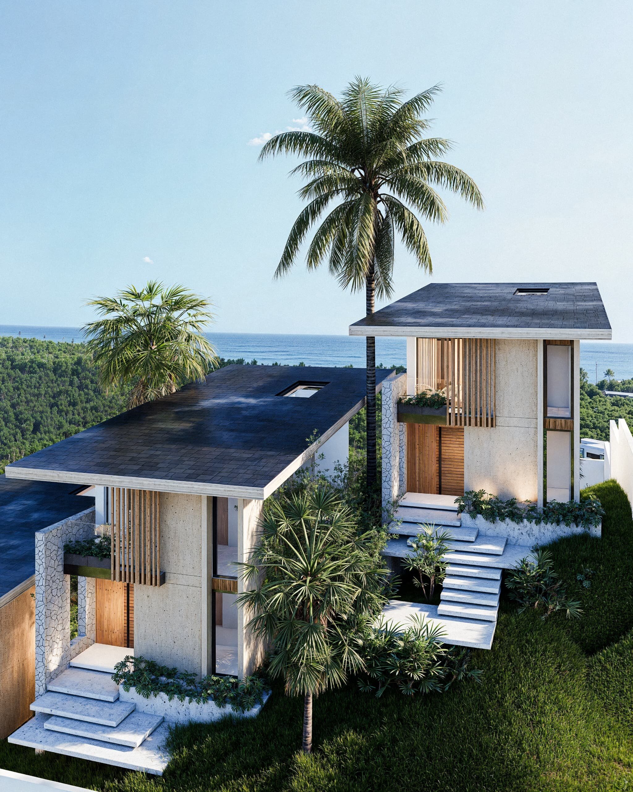 Villas en colina con vista al Atlántico en Cabrera